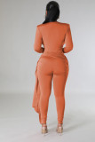 Solid Color Deep V-Neck Jumpsuit Set HNIF-2416