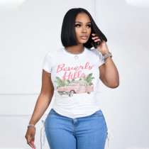 Print Short Sleeve T Shirt HNIF-2402