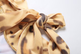 Backless Hang Neck Leopard Print Dress XEF-50444