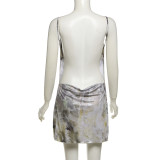 Sexy Backless Sling Mini Dress XEF-50815
