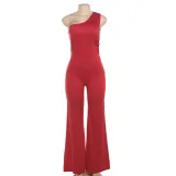 Fashion Single Shoulder Straight Jumpsuit XEF-48810
