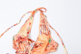 Backless Tie Up Halter Print Maxi Dress XEF-50915