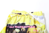 Print Short Sleeve Tops Irregular Skirts Set XEF-50618