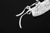 Sexy Tie Up Long Sleeve Crop Top Shorts Set  XEF-51392
