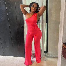 Fashion Single Shoulder Straight Jumpsuit XEF-48810