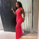 Fashion Single Shoulder Straight Jumpsuit XEF-48810