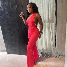 Fashion Single Shoulder Straight Jumpsuit XEF-48810