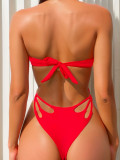 Solid Color Bikinis 2pcs Swimsuit CASF-6725