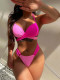 Solid Color Cross Halter Bikinis 2pcs Swimsuit CSYZ-126