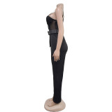 Solid Color Long Sleeve Jumpsuit Suit BY-7010