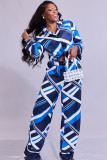 Casual Print Long Sleeve Lapel Loose Jumpsuit SFY-2783