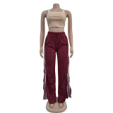 Stripe Patchwork Solid Sport Pants BY-6960