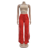 Stripe Patchwork Solid Sport Pants BY-6960