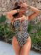 Leopard Print Hollow Out One Piece Swimsuit CSYZ-E36R