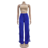 Stripe Patchwork Solid Sport Pants BY-6960