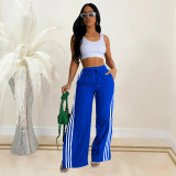 Stripe Patchwork Solid Sport Pants BY-6960