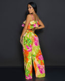 Print Sling Vest And Wide Leg Pants 2 Piece Set NY-10862