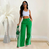 Stripe Patchwork Solid Sport Pants BY-6960