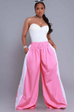 Fashion Casual Color Block Wide Leg Pants YD-8814