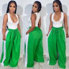 Fashion Casual Color Block Wide Leg Pants YD-8814