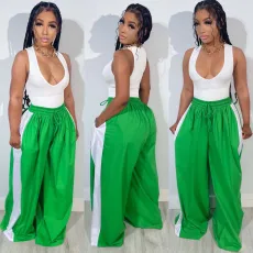 Fashion Casual Color Block Wide Leg Pants YD-8814