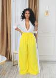 Fashion Casual Color Block Wide Leg Pants YD-8814
