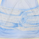 Fashion Printed Bubble Bead Mini Dress CYA-CY901278
