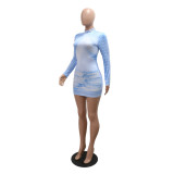 Fashion Printed Bubble Bead Mini Dress CYA-CY901278
