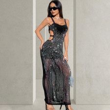 Sexy Hollow Out Hot Drill Evening Dress CYA-CY901292