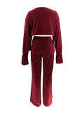 Solid Color Long Sleeve Casual Two Pants Set SFY-847