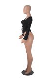 Wooden Ear Flared Sleeves Sexy Strapless Top GXYF-0405