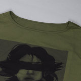 Casual Print Loose Two Piece Shorts Set NY-10866