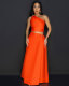 Slash Shoulder Split Sleeveless Two Piece Skirts Set NY-10865