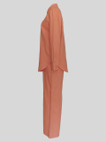 Loose Solid Color Shirt Two Piece Pants Set MIL-034
