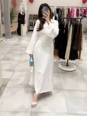 Casual Long Sleeve Solid Color Maxi Dress LS-0410