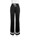 Stripe Contrast Color Loose Pants CH-24052