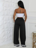 Stripe Contrast Color Loose Pants CH-24052