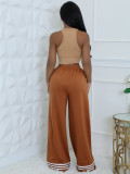 Stripe Contrast Color Loose Pants CH-24052