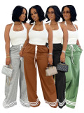 Stripe Contrast Color Loose Pants CH-24052