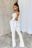 Sexy Hollow Out Backless Long Sleeve Jumpsuit MDF-5559