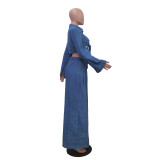 Casual Wide Leg Pants Denim Two Piece Set TR-1314