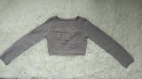 Long Sleeve Hollow Out Short Sweater GDYF-6693