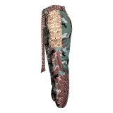 Camouflage Leopard Print Casual Pant (With Belt) LSL-LS6435