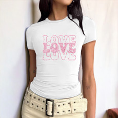 LOVE Hot Drill T Shirt Two-piece Top ME-8501001