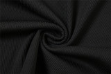 Short Sleeve Tight Solid Color Two Piece Pants Set XEF-52848