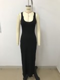 U Neck Sling Solid Bodycon Dress LSD-LD1778