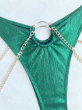 Solid Color Sexy Backless Two Piece Swimsuit CASF-6729