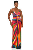 Fashion Print Sling Maxi Dress XHXF-424