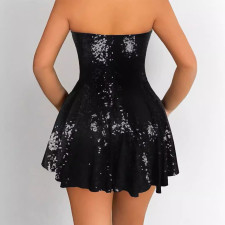 Sleeveless Sequin Mini Dress NY-K3259