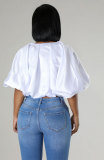 Fashion 3/4 Sleeve Print Loose Top XHXF-428